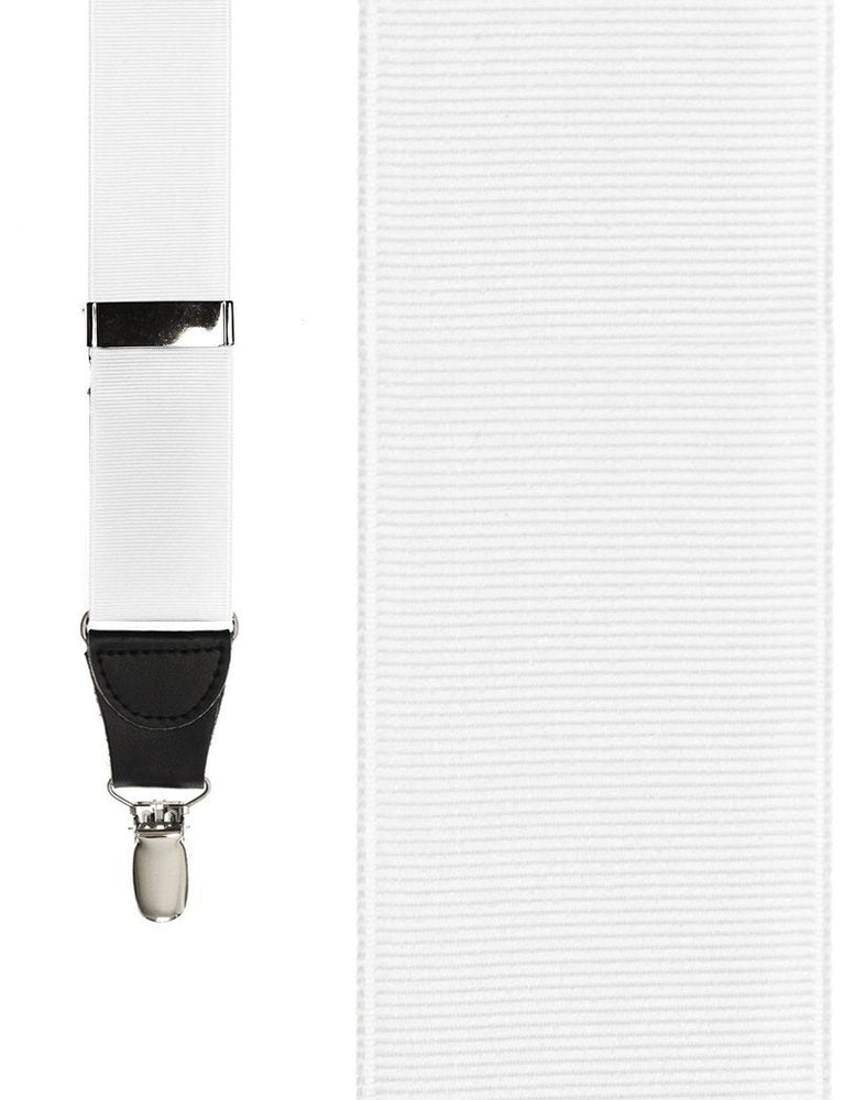 "White Grosgraine Ribbon" Suspenders