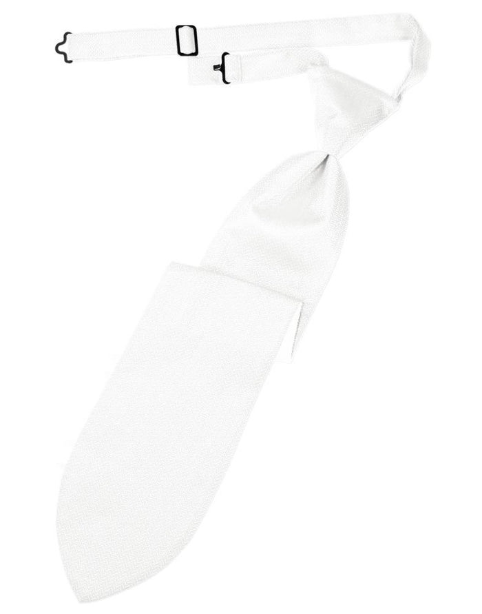 White Herringbone Kids Necktie