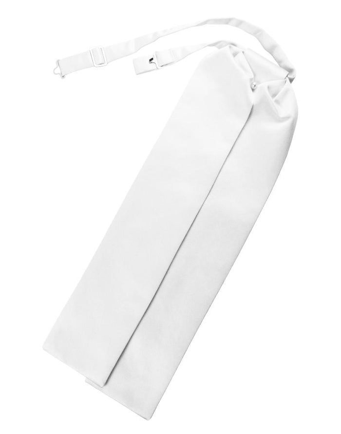 White Luxury Satin Ascot