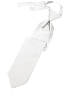White Luxury Satin Kids Necktie