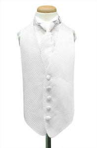 White Palermo Kids Tuxedo Vest