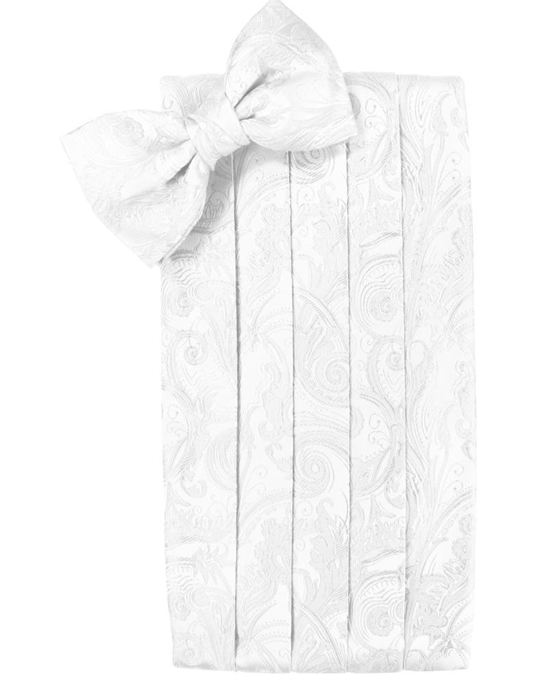 White Tapestry Cummerbund