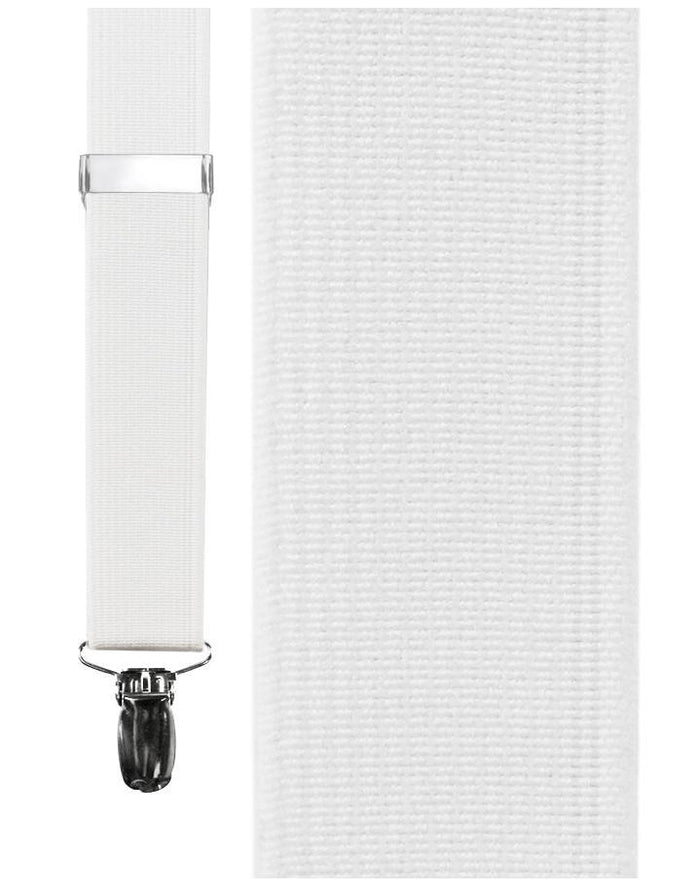 "William" White Suspenders
