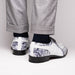 Marco_Di_Milano Caribe White Leather Sneakers - "Newspaper" Accent