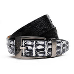 Marco_Di_Milano Caribe Belt Newspaper - Black Leather Loafer