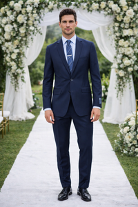 Carlo Lusso French Blue Two-button Suit