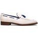 Zelli Carmen Italian Sueded Goatskin Tassel Loafers in Sand