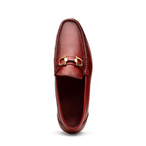 Marco Di Milano Cassarano Men's Calfskin Leather Loafers Red