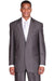 "Charcoal Grey Sharkskin Gentleman's Suit by Fortino Landi" - USA Men's Outlet