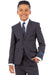 Charcoal Grey Vested Boys' Wedding Suit - Perry Ellis - USA Men's Outlet