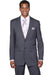 "Charcoal Pinstripe 2-Button Mens Suit by Fortino Landi |Modern Fit" - USA Men's Outlet