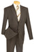 Classic Brown Vinci Men's 2-Button Poplin Suit - USA Men's Outlet