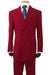 Classic Burgundy Poplin Suit | Fortino Landi | Mens Double Breasted Fit - USA Men's Outlet