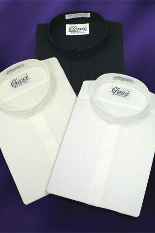 "Jordan" White Mandarin Tuxedo Shirt