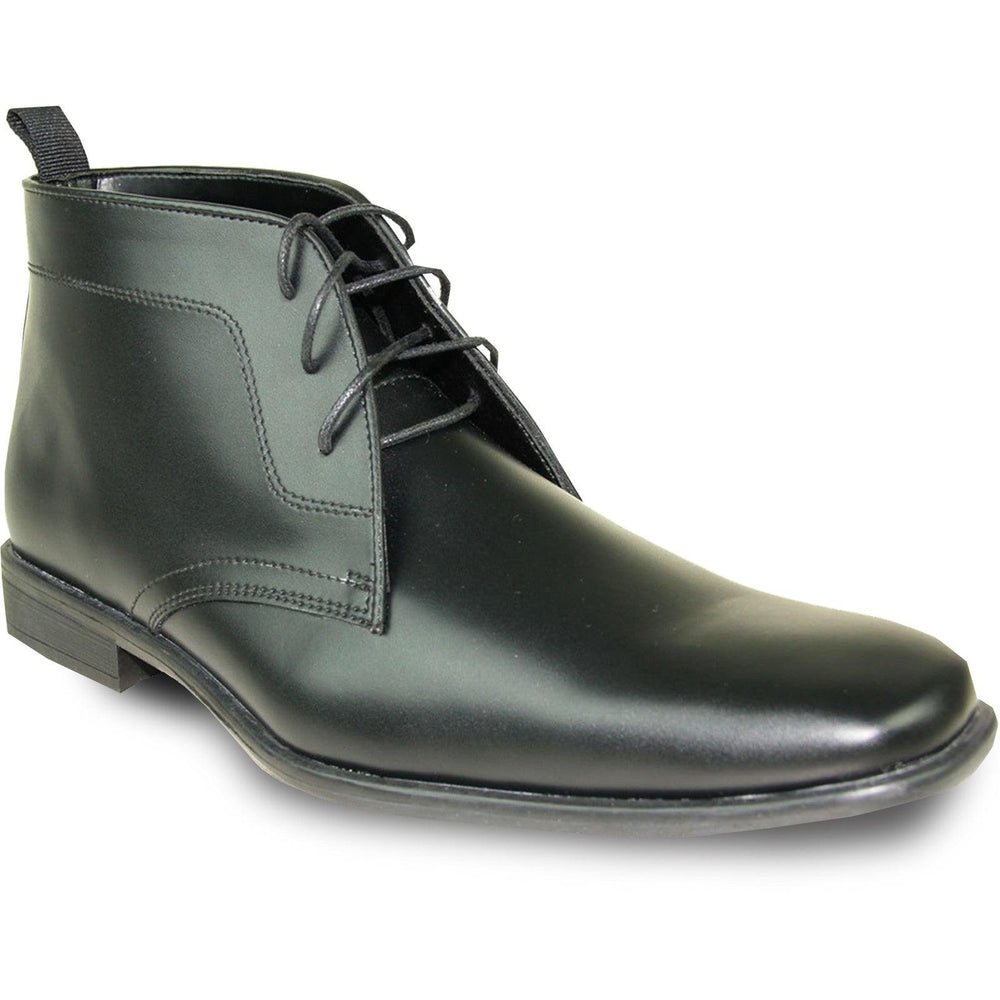 "Classic Matte Black Allure Prom & Wedding Dress Men's Ankle Boot" - USA Men's Outlet