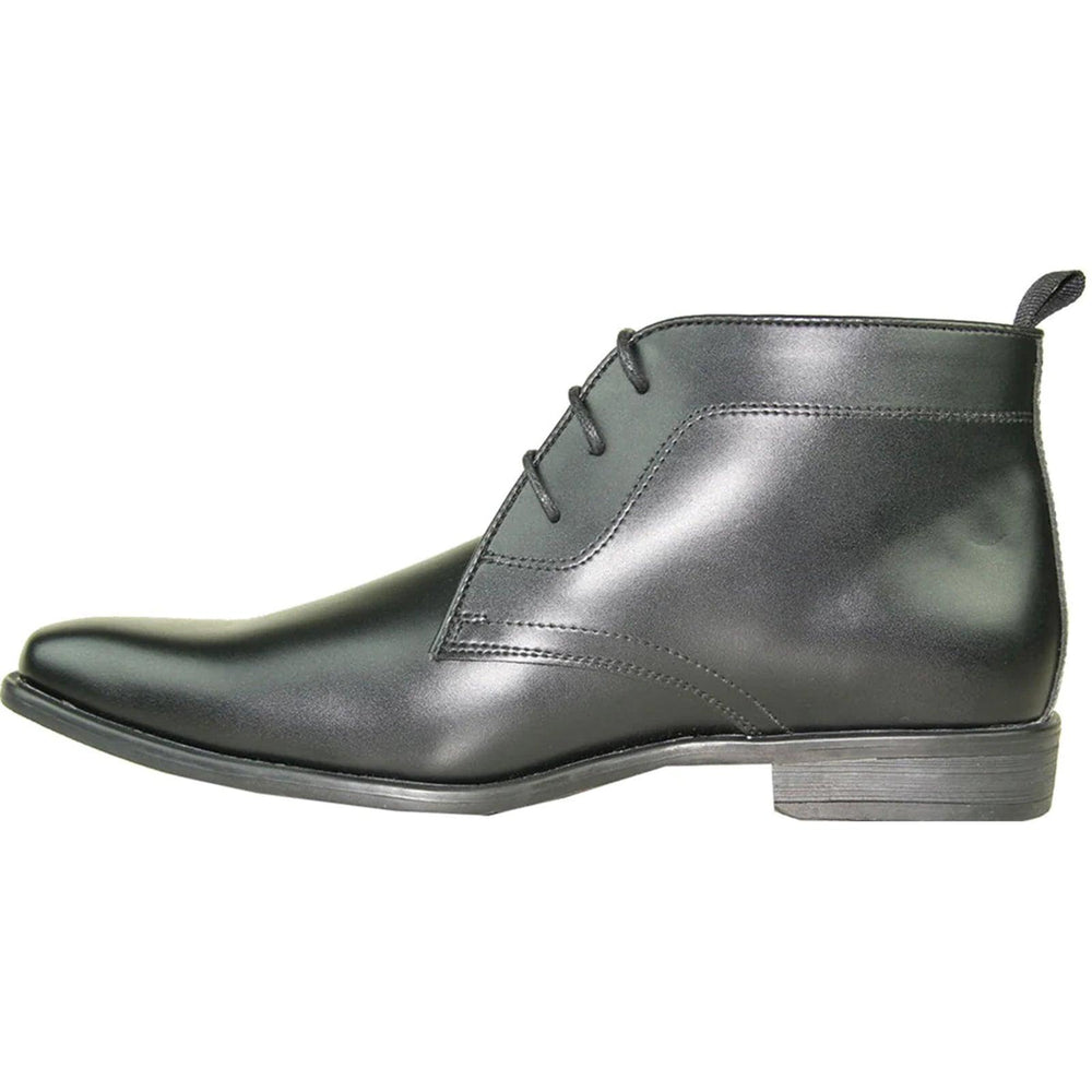 "Classic Matte Black Allure Prom & Wedding Dress Men's Ankle Boot" - USA Men's Outlet