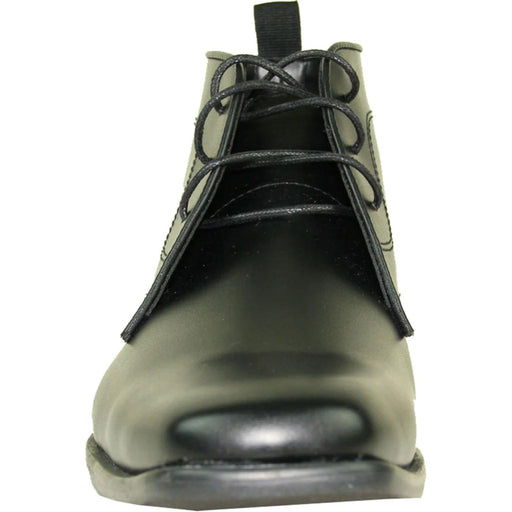 "Classic Matte Black Allure Prom & Wedding Dress Men's Ankle Boot" - USA Men's Outlet