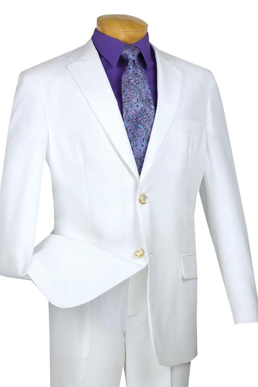 "Classic White Poplin Mens Sport Coat Blazer by Vinci" - USA Men's Outlet