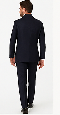 Double Breasted Blazer with Gold Buttons - Black Sport Coat