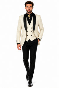 Ivory Tuxedo - Cream Wedding Suit  - Off White Groom Suit