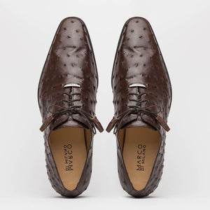 Marco Di Milano Criss Ostrich Quill Dress Oxfords Brown