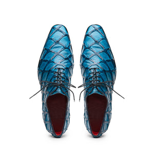 Marco Di Milano Olivieri: Caribbean Blue Leather Shoes