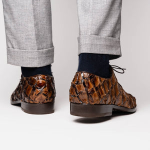 Marco_Di_Milano Olivieri: Clear Brown Leather Dress Shoe
