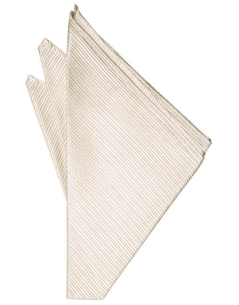 Ivory Faille Silk Pocket Square