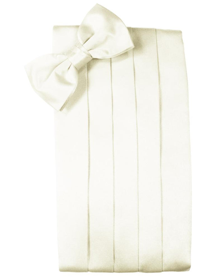 Ivory Noble Silk Cummerbund & Bow Tie Set