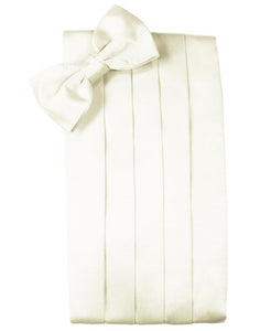 Ivory Noble Silk Cummerbund & Bow Tie Set