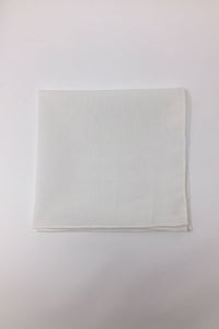 White Cotton Pocket Square
