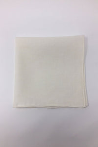 White Linen Pocket Square