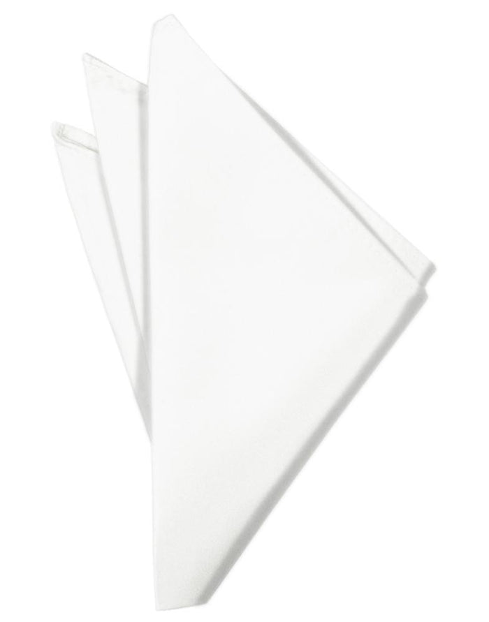 White Noble Silk Pocket Square