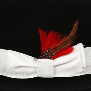 Black & White Fedora 100% Australian Wool Crushable Hat