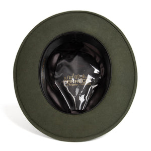 Olive Green Fedora 100% Australian Wool Crushable Hat