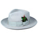 Crushable Sky Blue 100% Australian Wool Fedora Hat - Ferrecci USA 