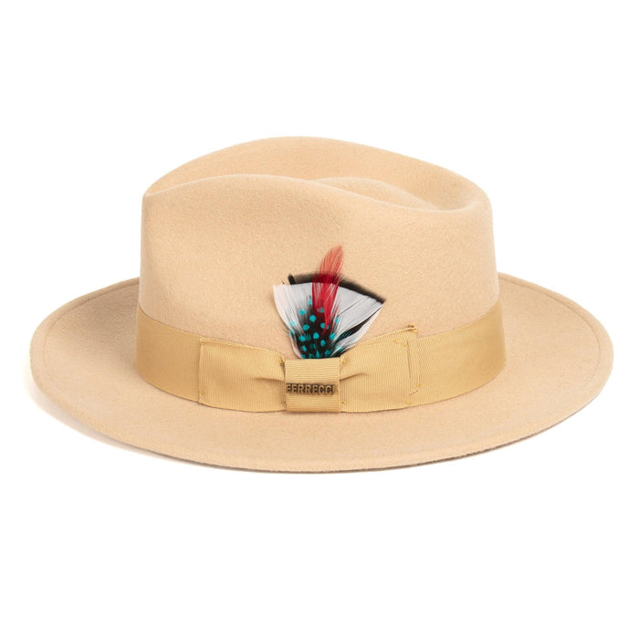 Tan Fedora 100% Australian Wool Crushable Hat
