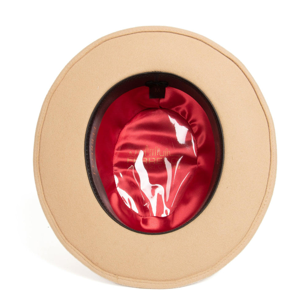 Tan Fedora 100% Australian Wool Crushable Hat