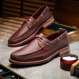 Marco Di Milano Amalfi Wine Premium Calf Leather Boat Shoes - view 7
