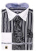 Daniel Ellissa Men's Black Double Stripe Dress Shirt -White Collar & French Cuffs - USA Men's Outlet