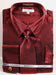 Daniel Ellissa Men's Burgundy Velvet Dress Shirt w/Looks-Match Tie Set - USA Men's Outlet