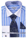 blue and white striped shirt