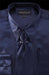 Daniel Ellissa Men's Navy Blue Shiny Satin Dress Shirt, Tie & Pocket Square Set – Regular Fit - USA Men's Outlet