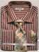 Daniel Ellissa Men's Pinstripe Shirt & Tie Set: Bold Gangster Brown Regular Fit - USA Men's Outlet