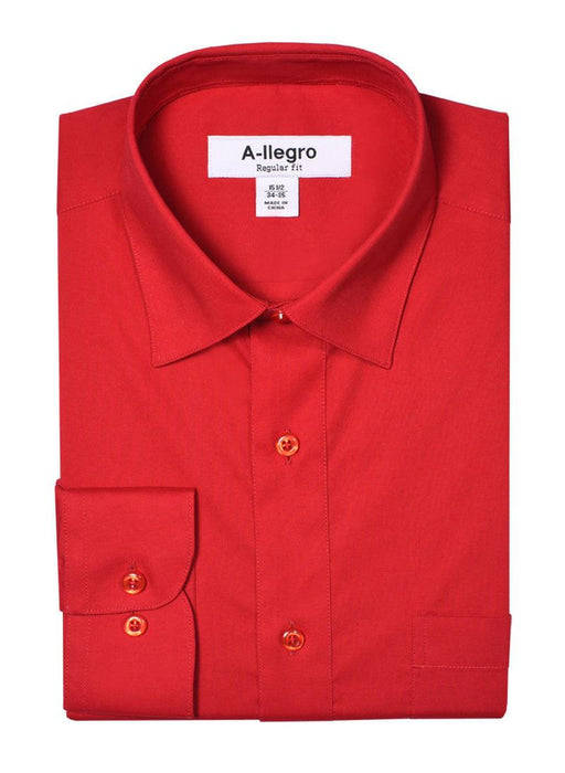 Daniel Ellissa Men's Red Cotton Dress Shirt - Regular Fit - USA Men's Outlet