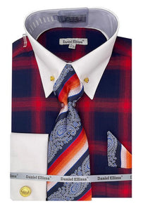 daniel ellissa men's dress shirts Daniel Ellissa Men's Fashion Dress Shirt - Abstract Flower Pattern - Pink - 2X