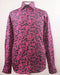 "Daniel Ellissa Men's Reg. Fit Sport Shirt: Exquisite Floral Black & Fuchsia" - USA Men's Outlet