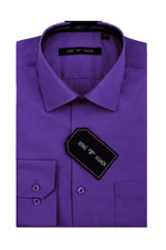 "Daniel Ellissa Men's Regular-Fit Cotton-Blend Dress Shirt - Lavender Lilac" - USA Men's Outlet