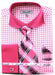 Daniel Ellissa Men's Stylish Fuchisa Check French Cuff Shirt & Tie Set - USA Men's Outlet