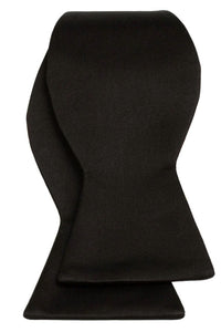 Black Satin Self Tie Bow Tie